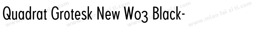 Quadrat Grotesk New W03 Black字体转换